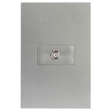 Conjunto Coaxial TV Horizontal 4x2 - RECTA PRATA SATIN FOSCO